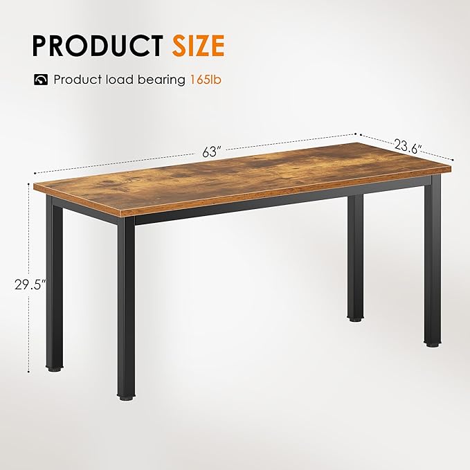 DlandHome Computer Desk Home Office Table Writing Desk Study Table Gaming Desk - Image 3