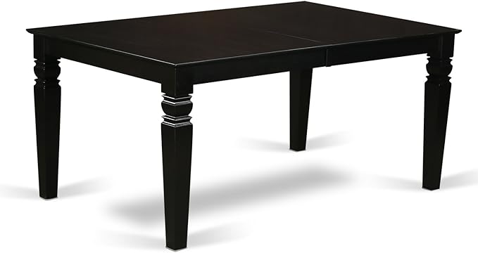 East West Furniture LGDR5-BLK-24 5 Piece Dining Set Includes a Rectangle Dining - Image 3