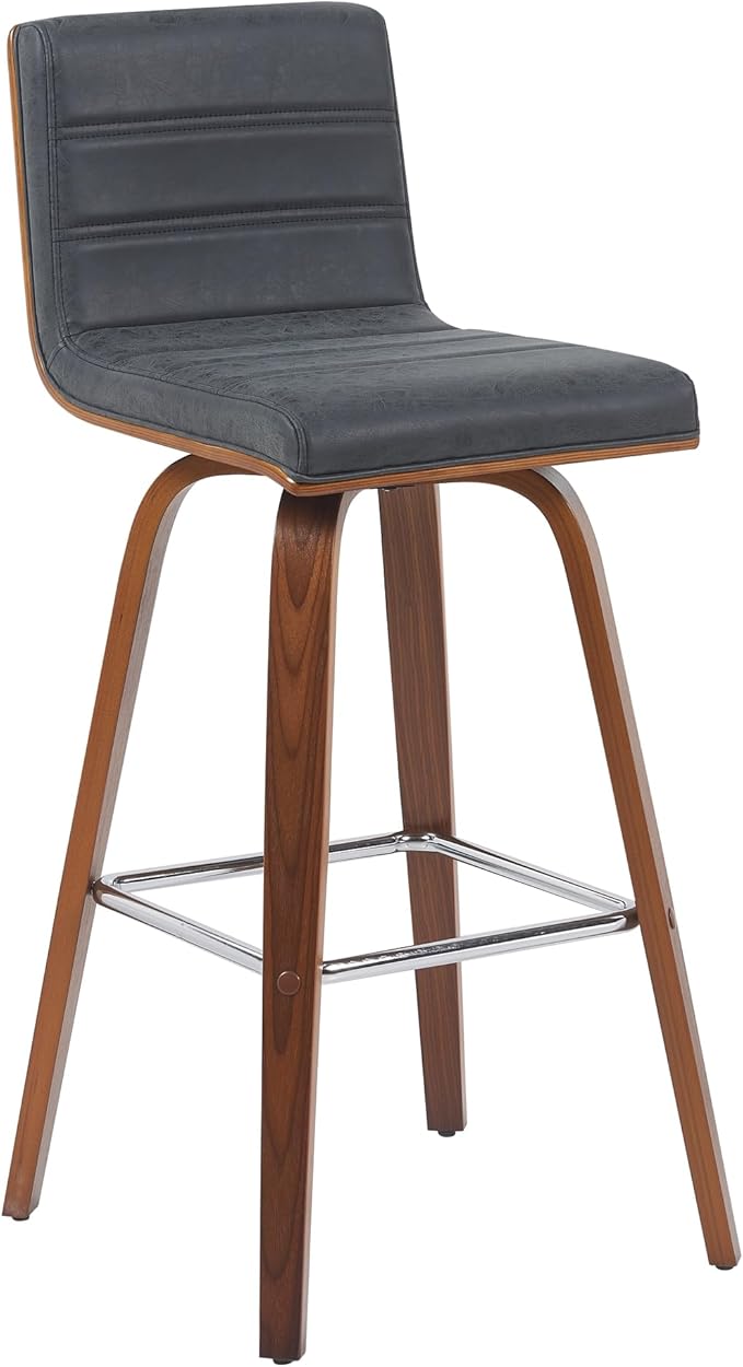 Armen Living Vienna Modern Swivel 30" Bar Height Barstool - Image 2