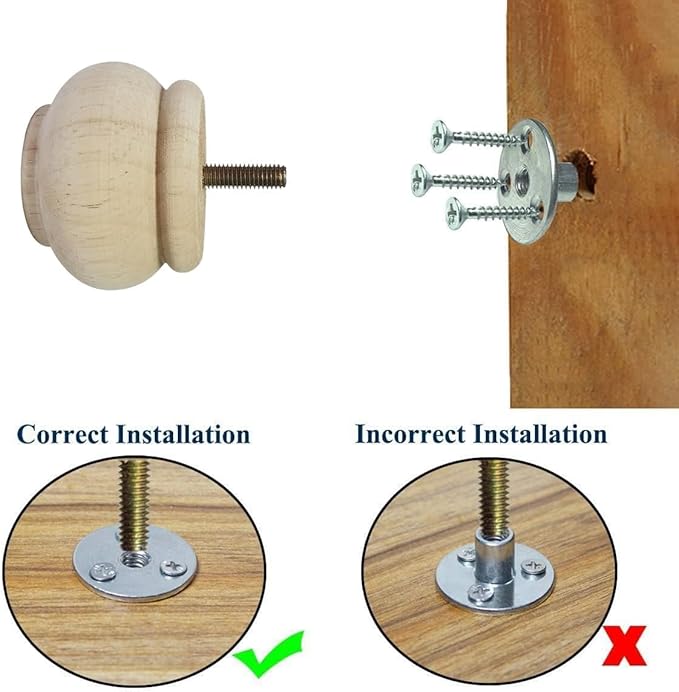 4PCS Wood Furniture Legs 2.56 inches Furniture Legs - Image 5