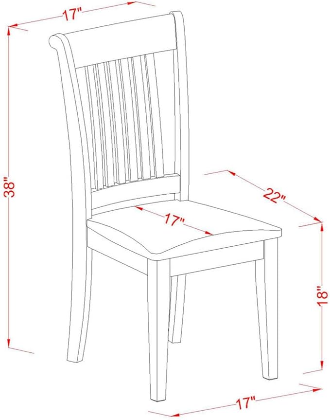 East West Furniture DLPO5-SBR-C 5 Piece Dinette Set - Image 5