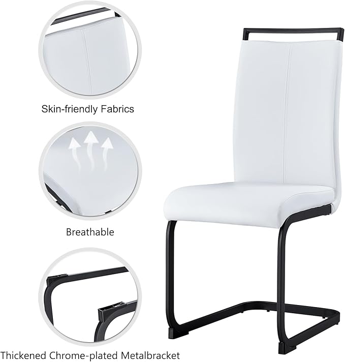 Modern Dining Chairs Set of 6, High Back Kitchen Chairs, Side Room Chair - Image 5