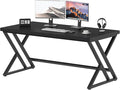 LVB Black Computer Desk, Modern Gaming PC Writing Desk by LVB