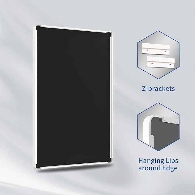 WEER White Bathroom Mirror 72X36 Inch, Rounded Rectangle White Metal Frame - Image 7