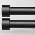 2 Pack Curtain Rods for Windows 66 to 120 Inch, 1 Inch Black Heavy Duty Curtain by TimeForest