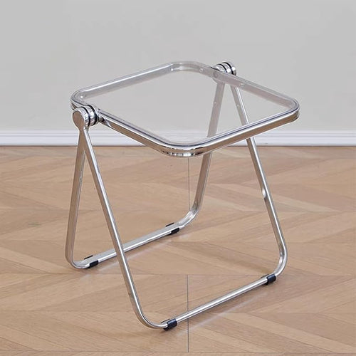 16.2" × 14.1" Acrylic Folding Table, Small Lightweight End Table - Image 2