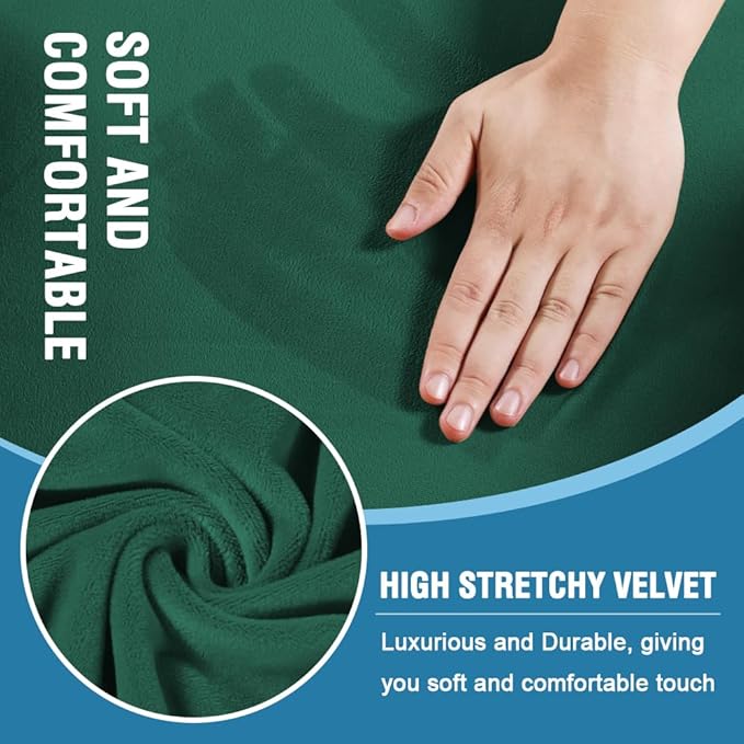 H.VERSAILTEX Sofa Cover 4 Piece T Cushion Sofa Slipcovers Thick Velvet Couch - Image 3