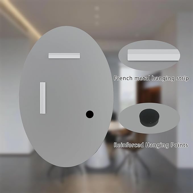 Oval Bathroom Mirror, 18X26 inch Oval Frameless Mirror, Frameless Mirrors - Image 8