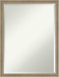 Amanti Art Brown Wall Mirror 26x20 Florence Light Brown Rectangle Bathroom by AmantiArt