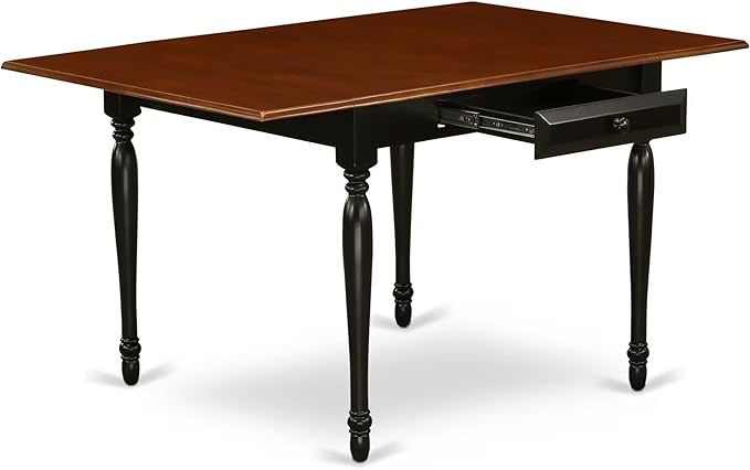 East West Furniture MZNO5-BCH-W 5 Piece Modern Dining Table Set Includes a - Image 5