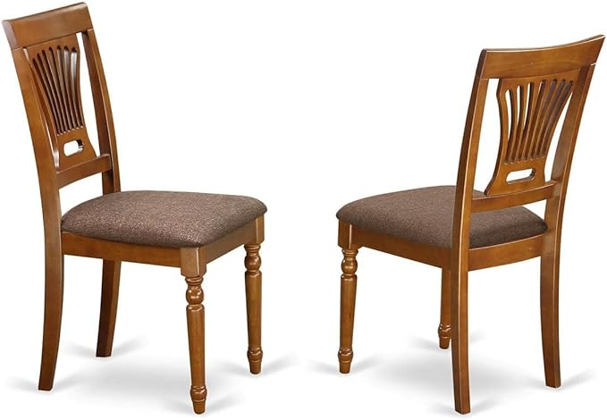 East West Furniture DLPL5-SBR-C 5 Piece Dining Set Includes a Round Dining Room - Image 3