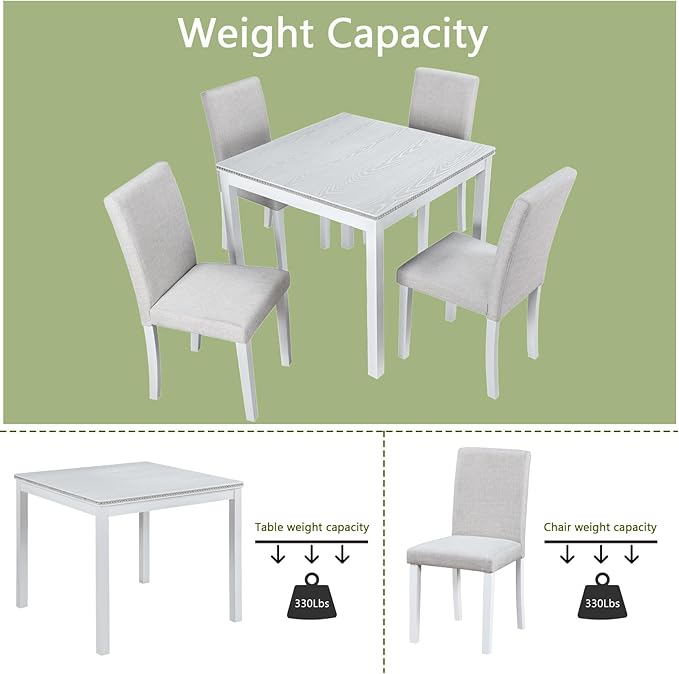 Ball & Cast 5 Piece Dining Table Set, Kitchen Table Set - Image 8