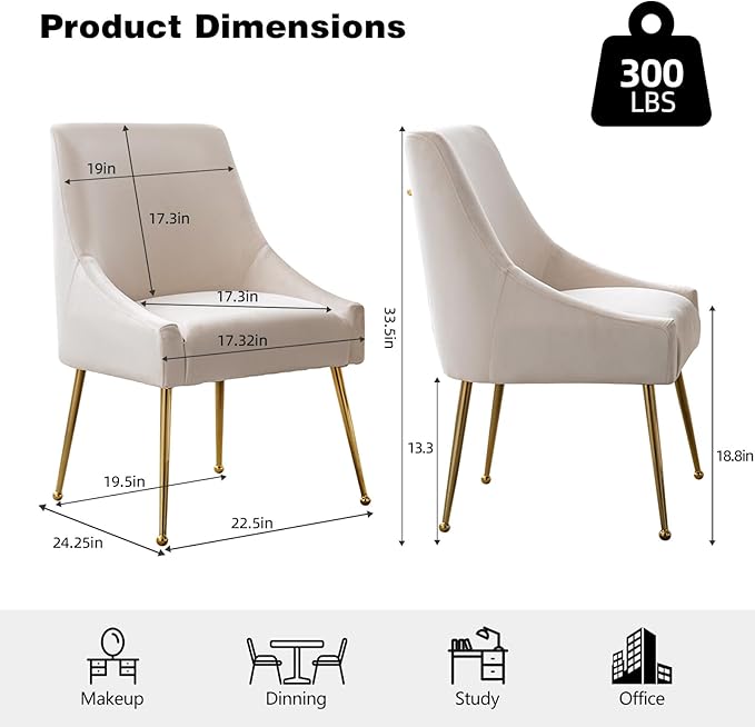 Velvet Dining Chairs, Furniture Collection Modern Contemporary Upholstered - Image 3