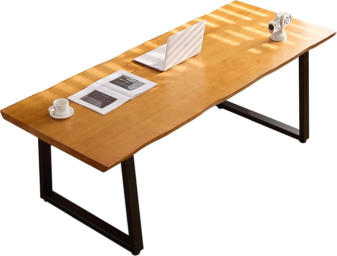 Solid Wood Administrative Computer Desk by Unknown