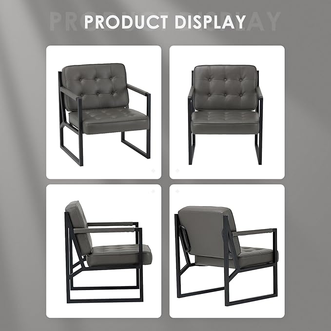 COLAMY Accent Chairs Set of 2, Modern Accent Arm Chairs - Image 7