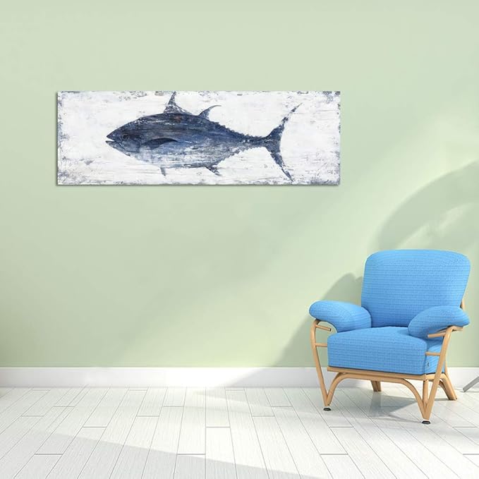 Yihui Arts Canvas Wall Art Abstract Fish Canvas Art- One Panels Nordic - Image 7