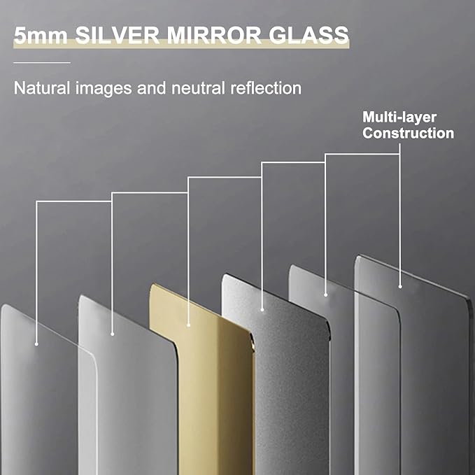 YOSHOOT Hand-Made Wooden Spliced Wall Mirror - Image 5