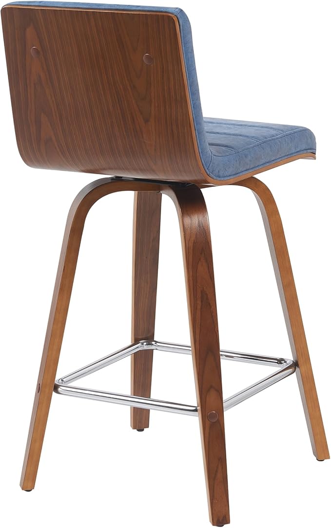 Armen Living Vienna Modern Swivel 26" Counter Height Barstool - Image 4