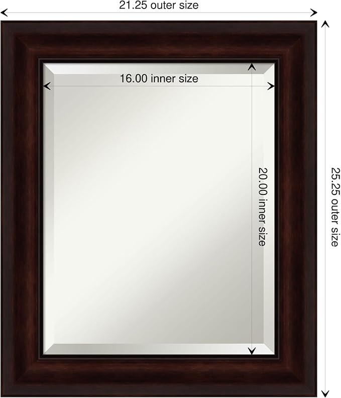 Amanti Art Brown Bathroom Mirror - Image 4