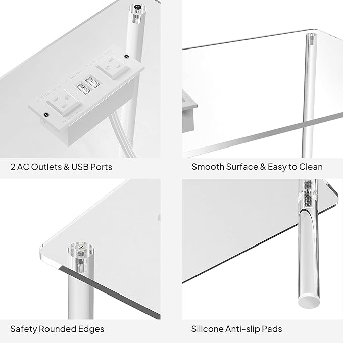 Eglaf Acrylic Side Table Set of 2 - Image 4