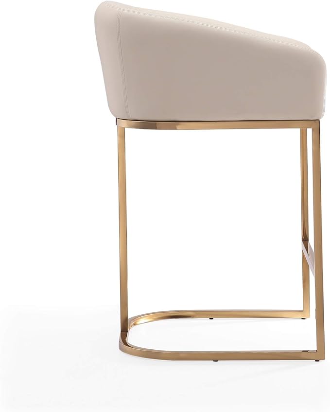 Manhattan Comfort Louvre 26 Inch Mid Century Modern Counter Height Bar Stools - Image 8