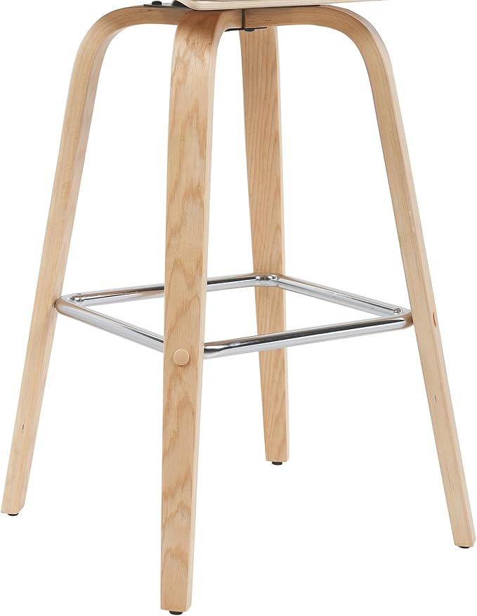 Armen Living Vienna Modern Swivel 30" Bar Height Barstool - Image 7