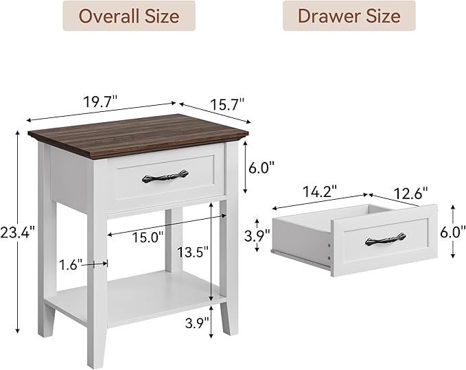 IDEALHOUSE Nightstand, End Table - Image 3