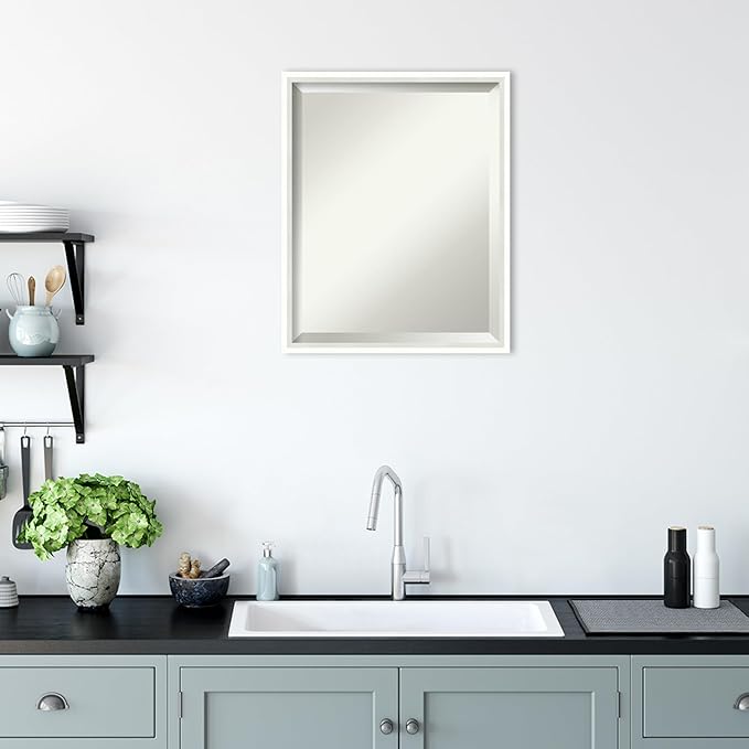 Amanti Art White Bathroom Mirror - Image 5