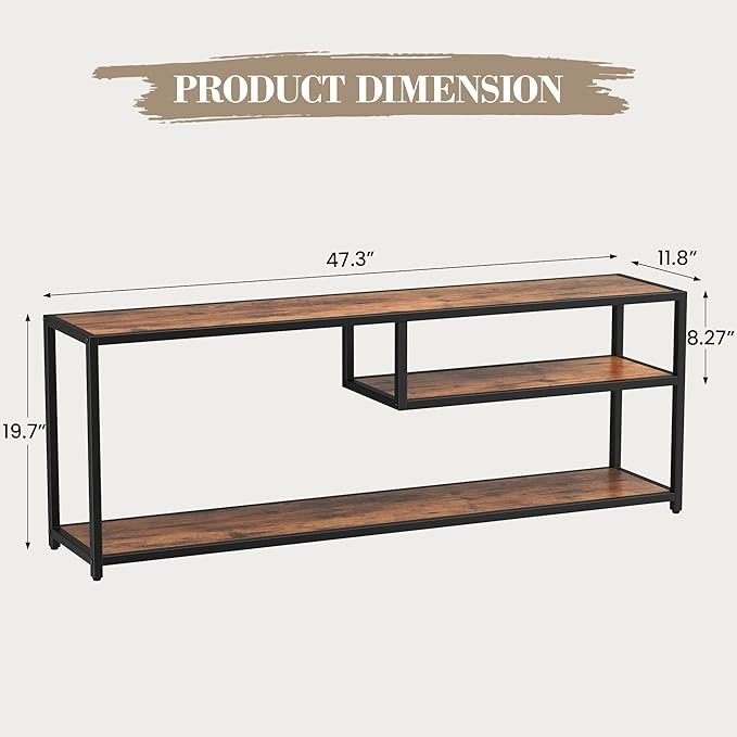 TECHMILLY Modern TV Stand for 55" TV, TV Table - Image 2