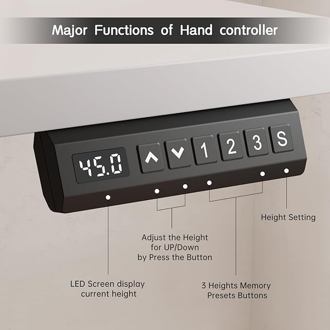 Dual Motor Standing Desk Frame, Electric Adjustable Legs - Image 4