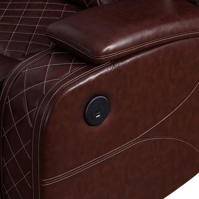 Electric Power Recliner Loveseat Set Living Room Furniture, Comfy Home Theater - Image 6