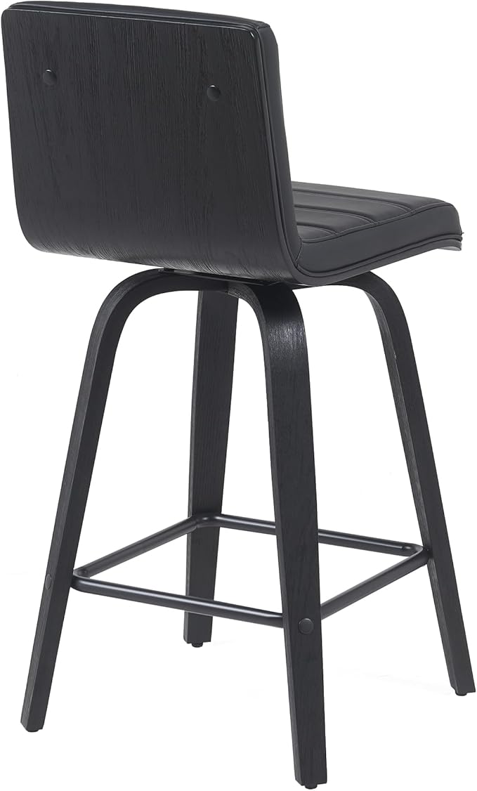 Armen Living Vienna Modern Swivel 26" Counter Height Barstool - Image 4