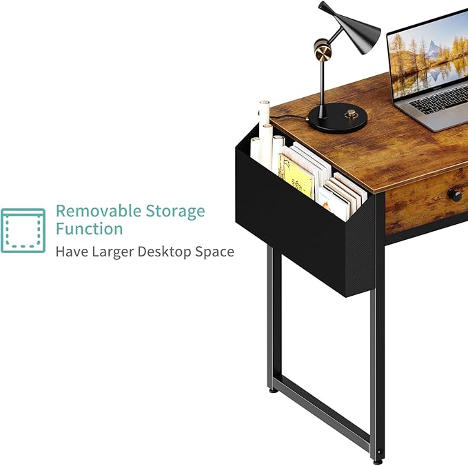 Lufeiya 40 Inch Desk with Drawers - Image 8