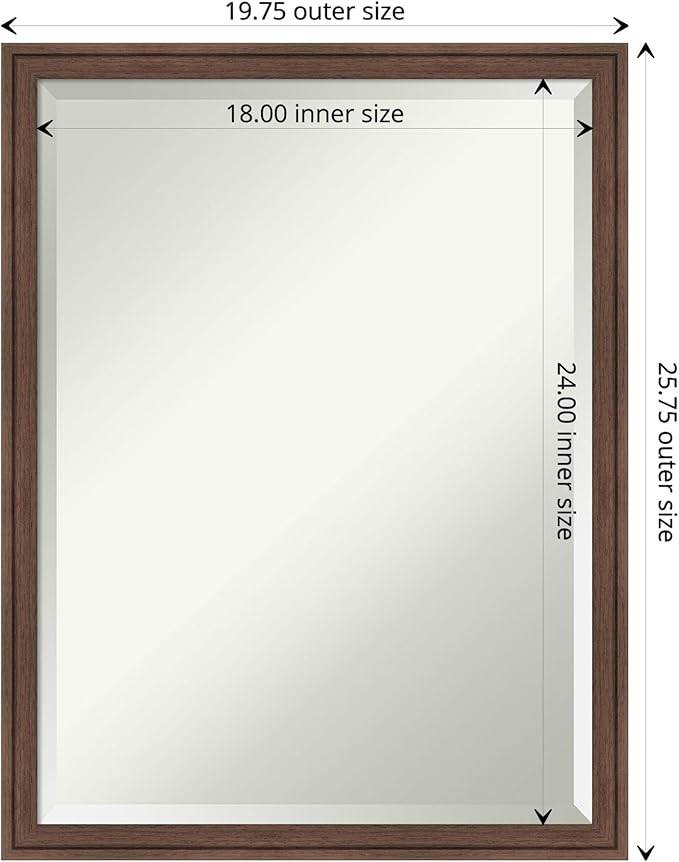 Amanti Art Brown Bathroom Mirror - Image 4