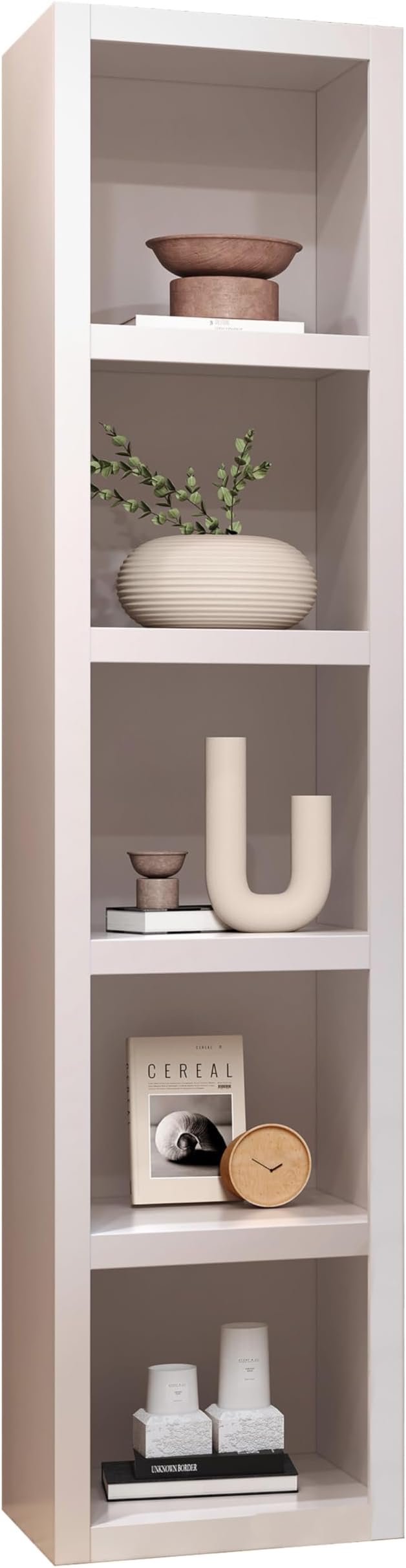 Oakland Living White 85-in Tall Wooden Bookcase Shelf - Image 4