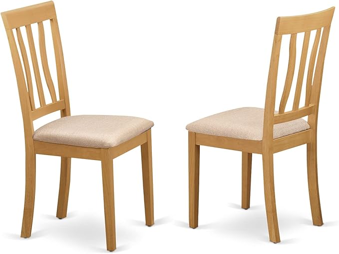 East West Furniture NDAN5-OAK-C 5 Piece Dining Room Table Set Includes a - Image 7
