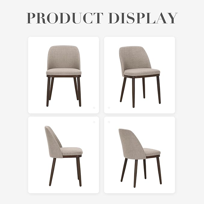 COLAMY Upholstered Dining Chairs Set of 4, Modern Kitchen Chairs - Image 8