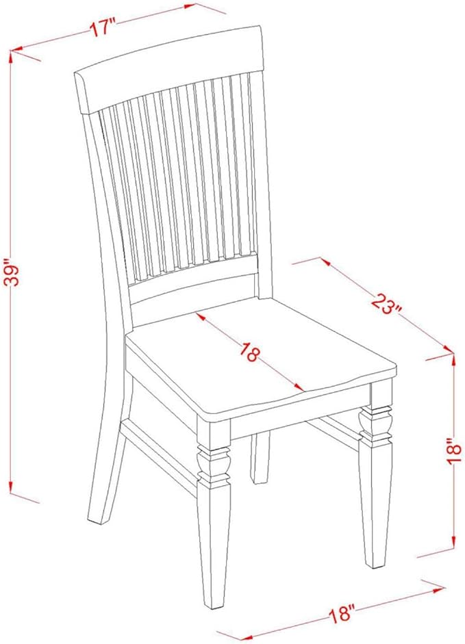 East West Furniture SUWE3-BCH-W 3 Piece Dining Room Furniture Set Contains a - Image 5