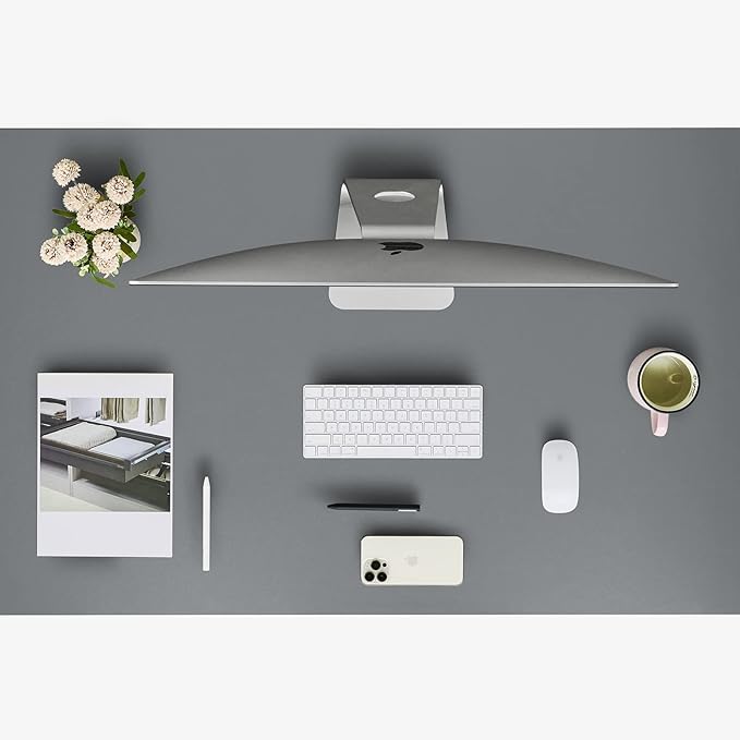 Kaboon Universal Tabletop 55x27.5 in Silver Grey, Melamine Table Tops One-Piece - Image 5