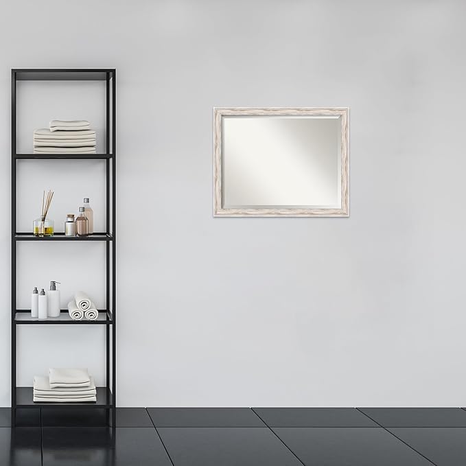 Amanti Art White Bathroom Mirror - Image 4