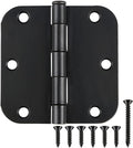 18 Pack Matte Black Door Hinges 3.5 x 3.5 Inch Interior 3 1/2 Inch Door Hinges by TDCHINGES