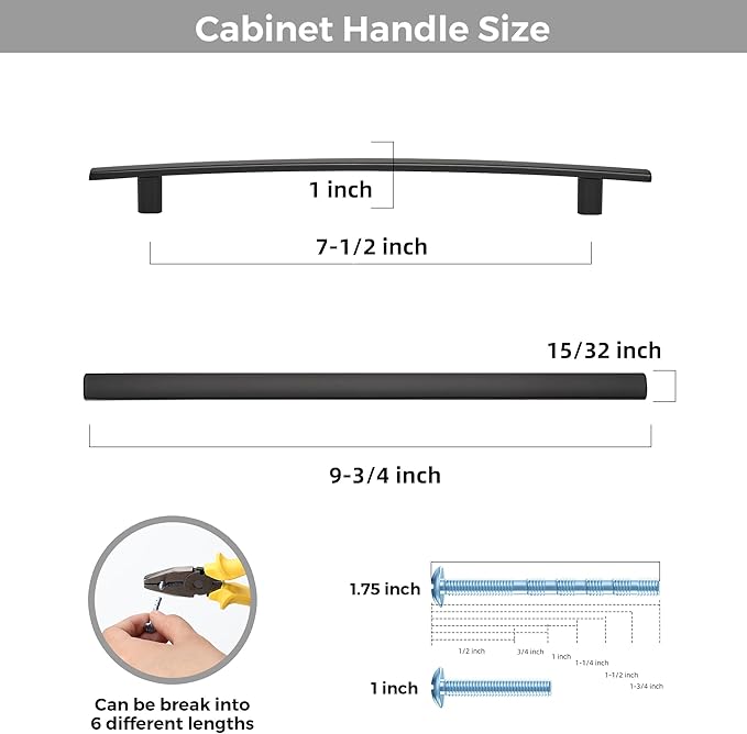 30 Pack Cabinet Handles 7.5" Hole Center - Image 3