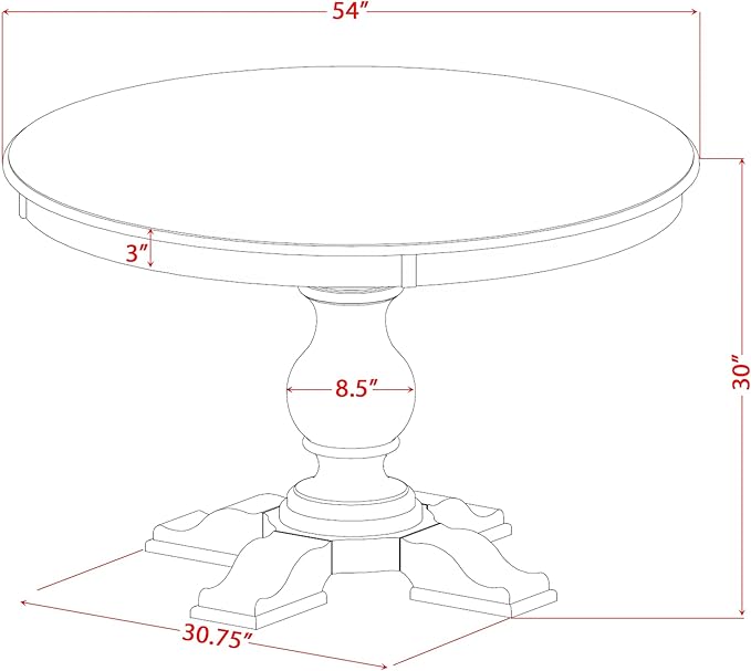 F55-11-TP - Mid Century Dining Table - Image 3