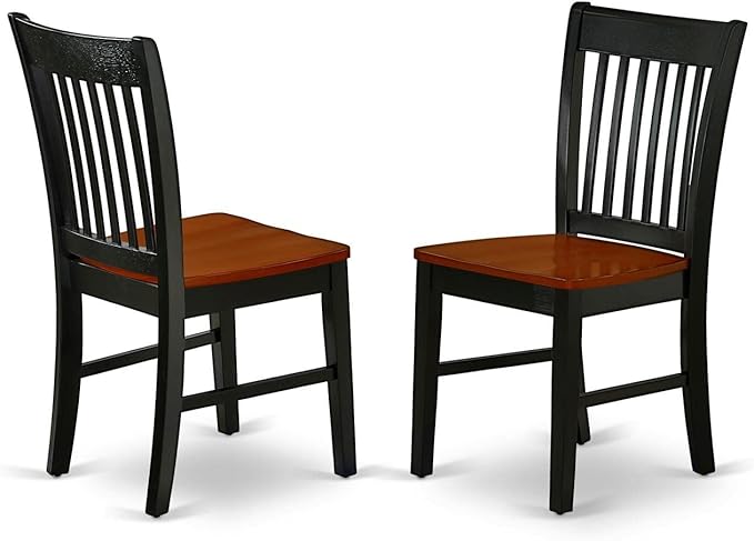 East West Furniture HLNO3-BCH-W 3 Piece Kitchen Table & Chairs Set Contains a - Image 3