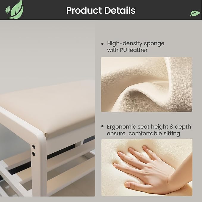 Solid Wood Shoe Rack, 2 Tier Shoe Storage Bench - Image 4