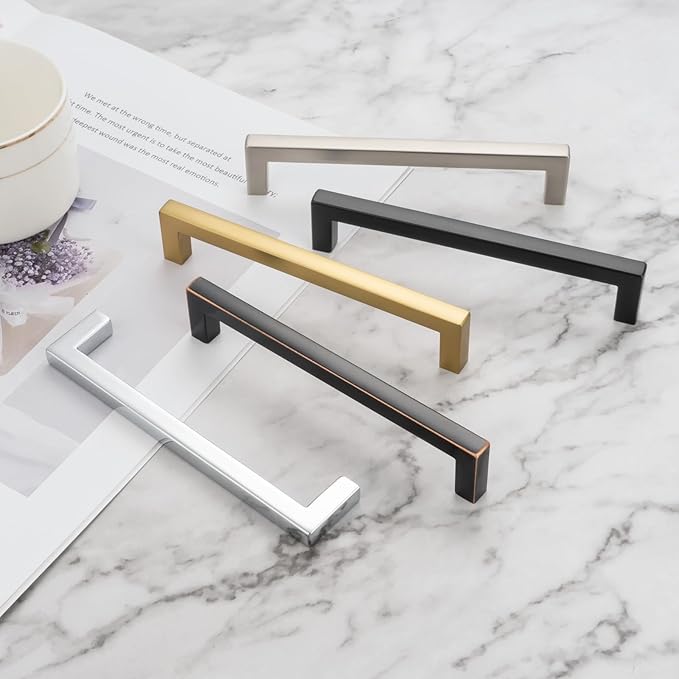 KOOFIZO 30-Pack Solid Square Bar Cabinet Handle - Image 7