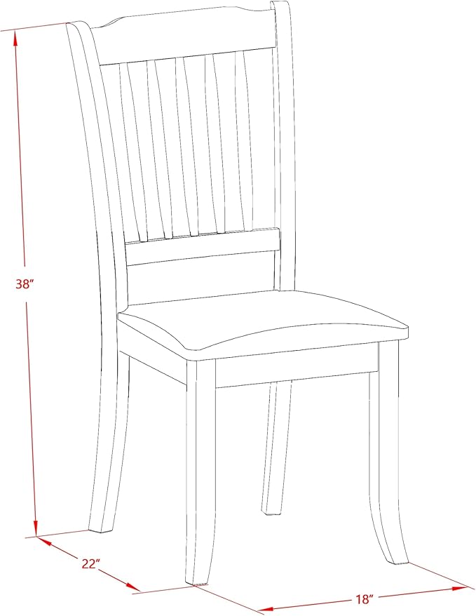 East West Furniture AMDA3-MAH-C 3 Piece Kitchen Table & Chairs Set Contains a - Image 15