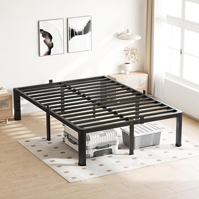 14 Inch Full Size Bed Frame, 3500Lbs Heavy Duty Metal Platform - Image 2