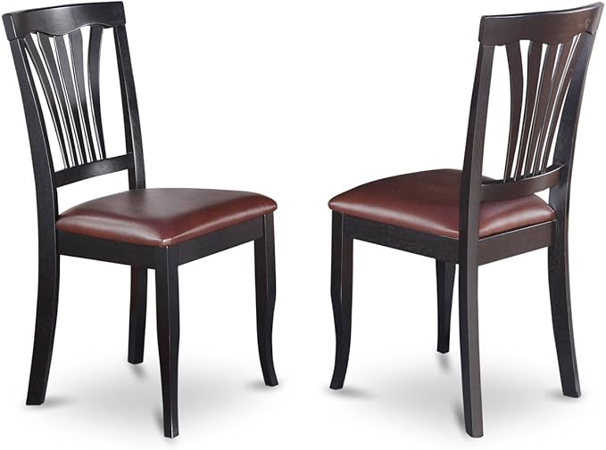 East West Furniture ANAV3-BLK-LC 3 Piece Dining Room Furniture Set Contains a - Image 6