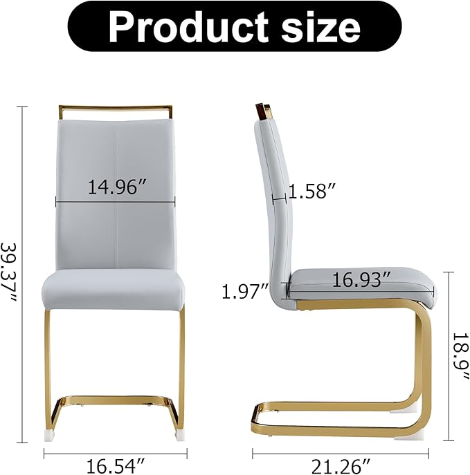 Dining Chairs Set of 8, Faux Leather - Image 2
